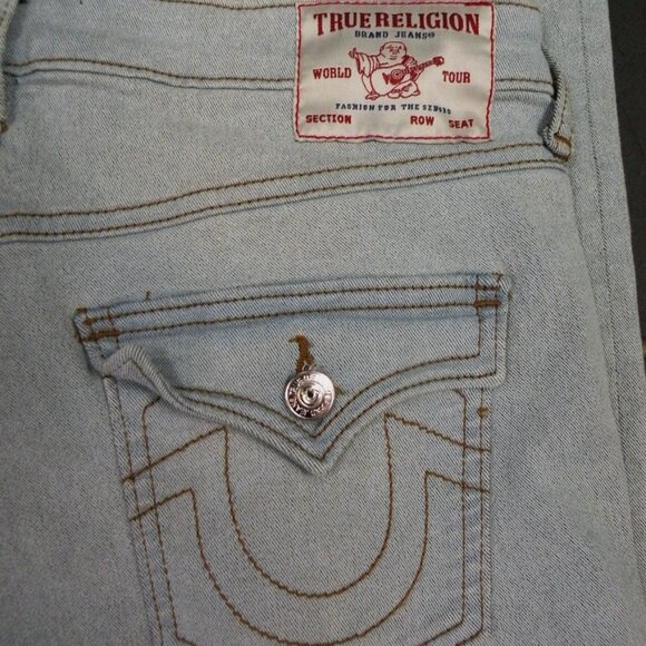 NWT True Religion Jennie Curvy Mid Rise Flap Pocket Super Skinny Jeans 29 - Picture 5 of 7